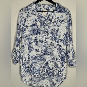 Joie Women’s Linen Shirt Long Sleeve Button Down